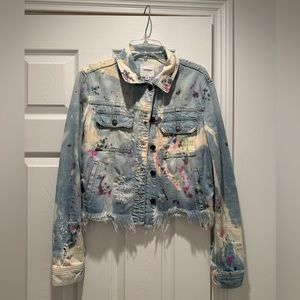 Hidden Jean jacket splatter paint color